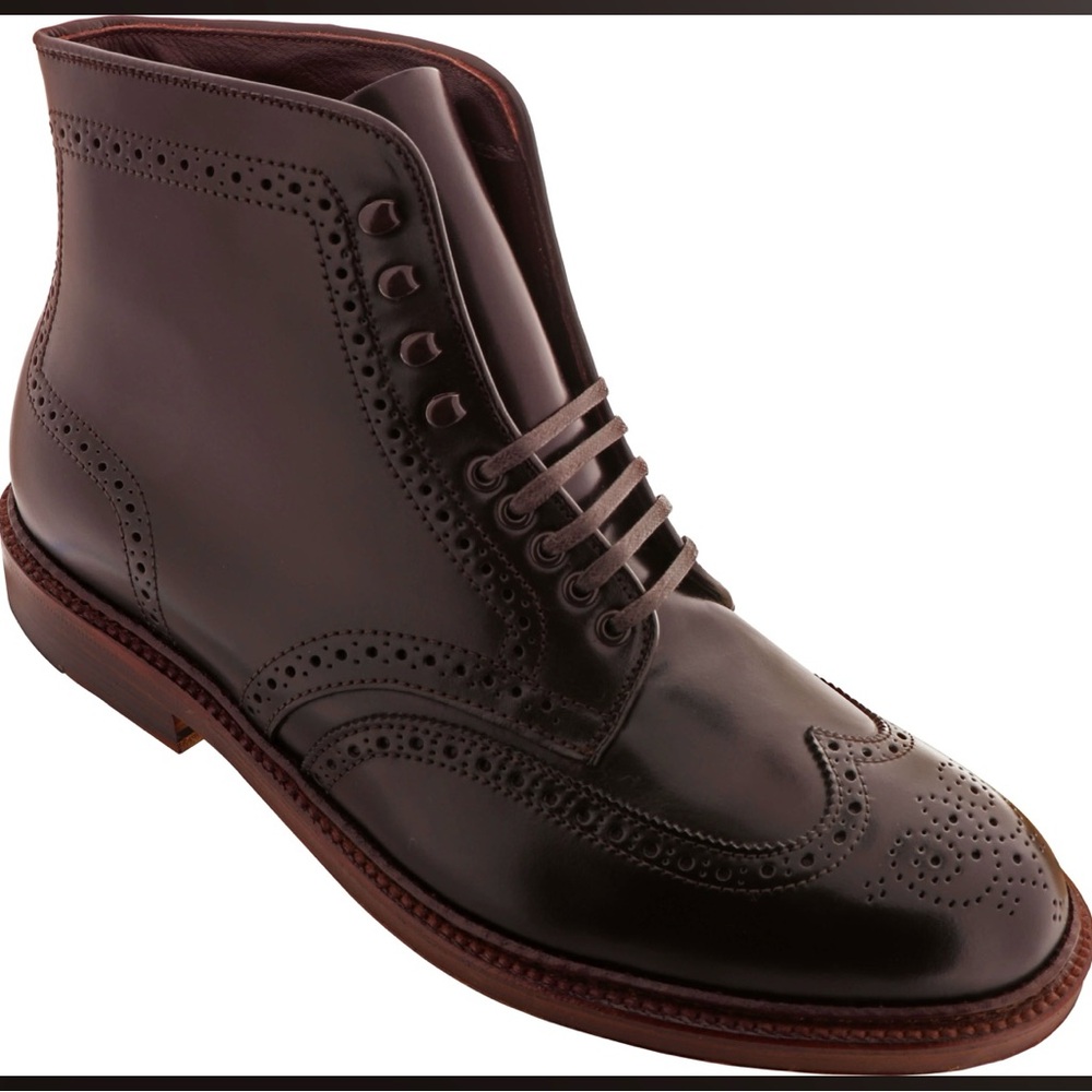 ALDEN- Wing Tip Boot Antique Edge D8804H Brown Professional Lace Up Combat Work